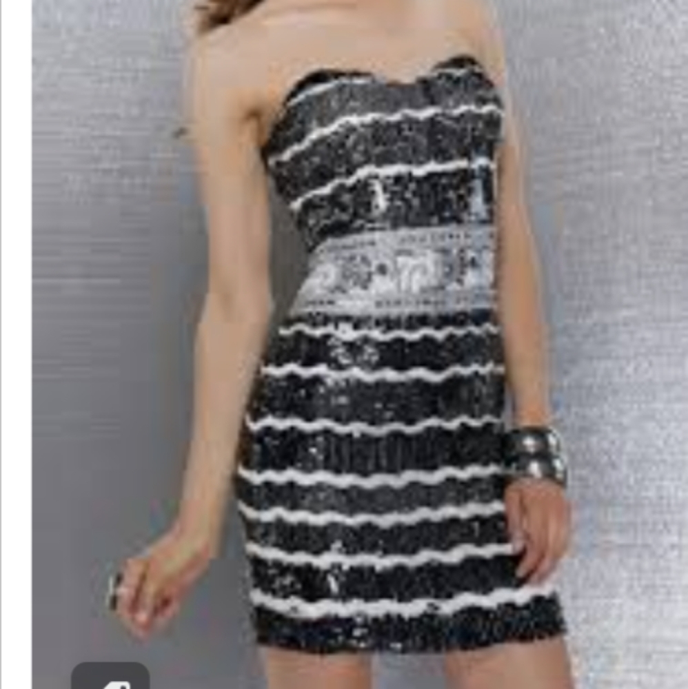 Shail K Sequin Strapless Dress